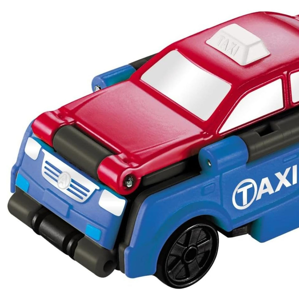 ترانسراكرز مجموعة سيارات مدينة 2 في 1 (تاكسي وشاحنة) متنوعة للجنسين، 3-4 سنوات