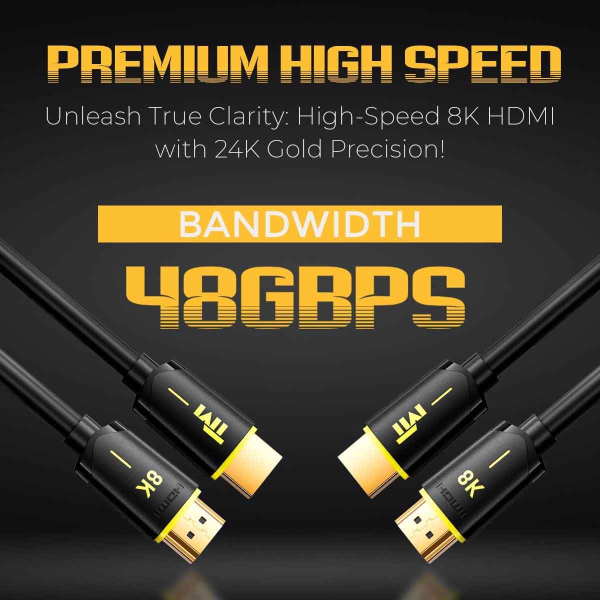 تويستد مايندز كابل HDMI 2.1 بدقة 8K بطول 2 متر