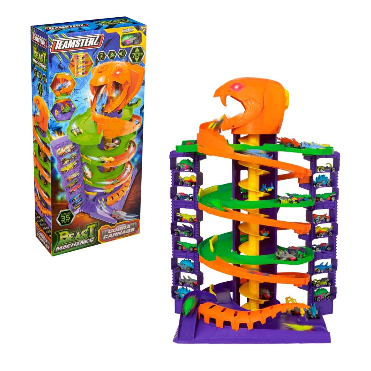 تيمسترز مجموعة بيست ماشين فوضى الكوبرا مع سيارة للجنسين، 3-4 سنوات