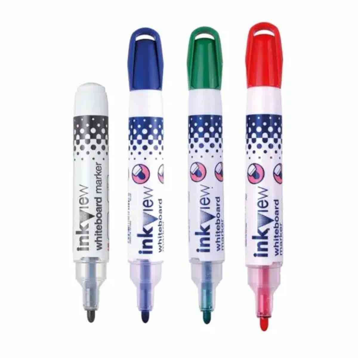 يوني بول مجموعة 4 أقلام تحديد إنك فيو للسبورة البيضاء