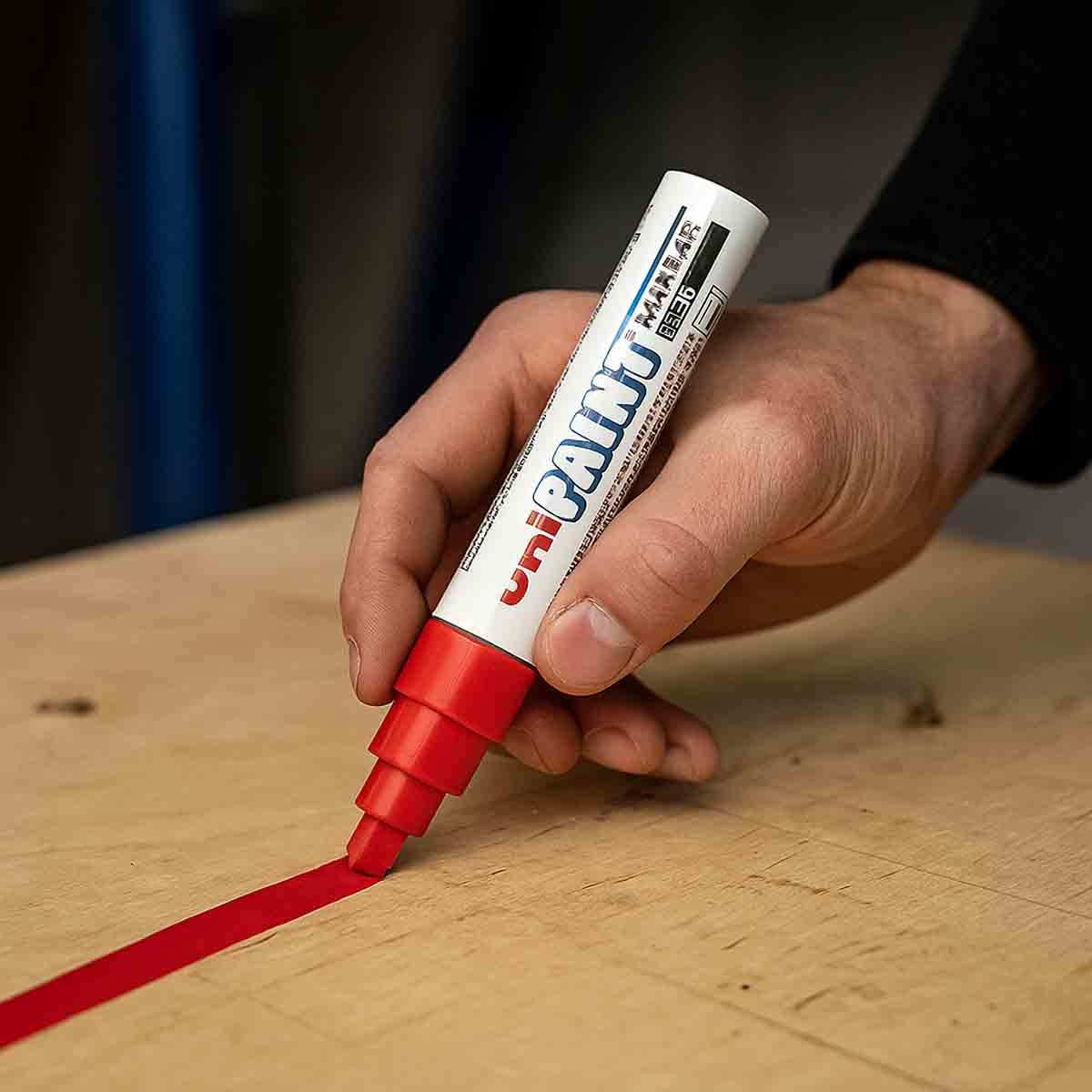 يوني بول قلم تلوين أحمر برأس رصاص