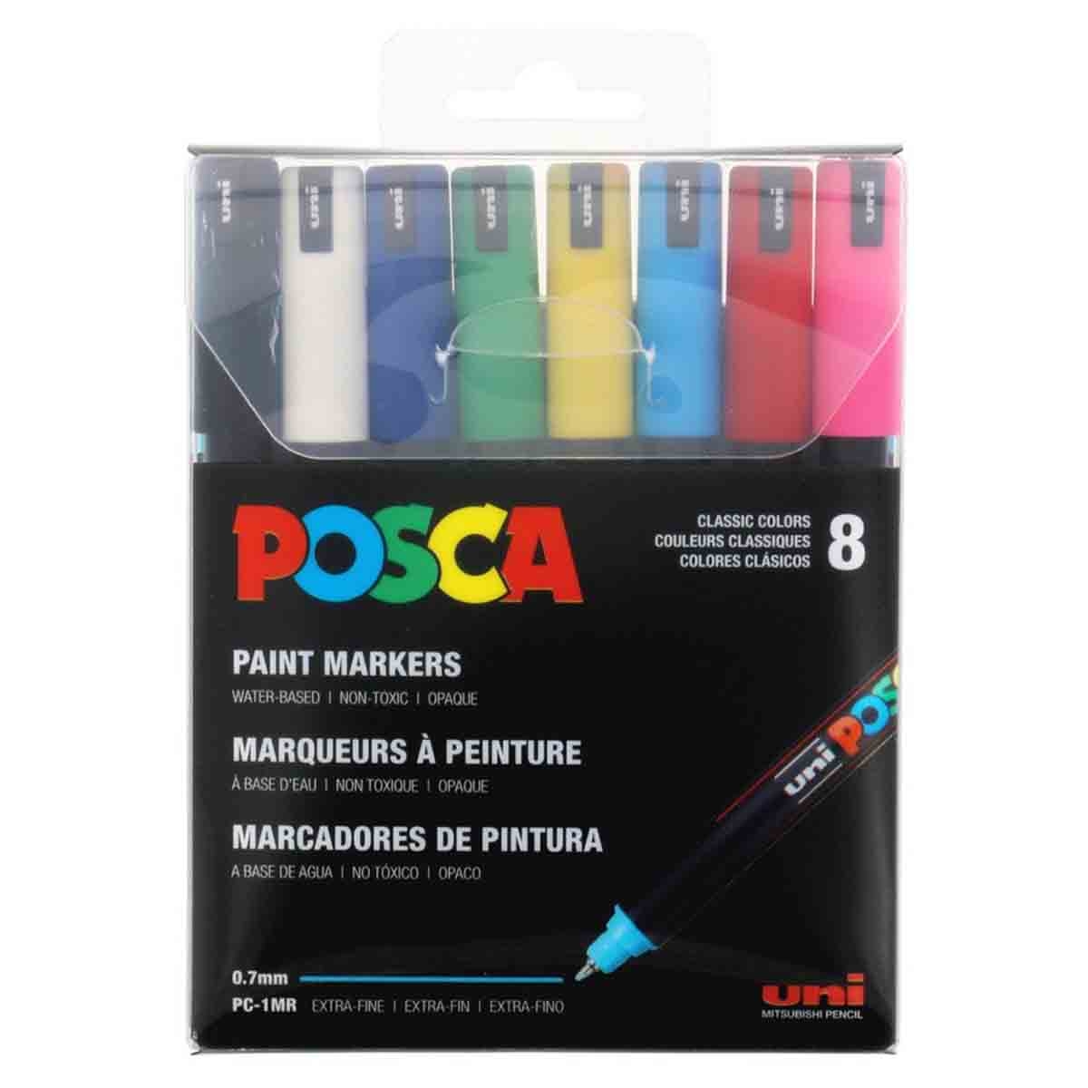 يوني بوسكا مجموعة 8 أقلام تلوين أكريليك