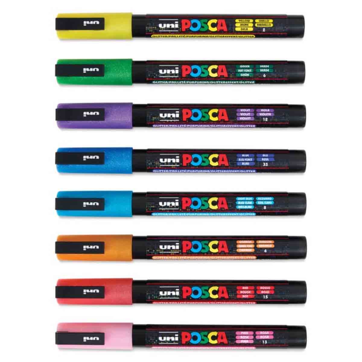 يوني بوسكا مجموعة 8 أقلام تلوين جليتر