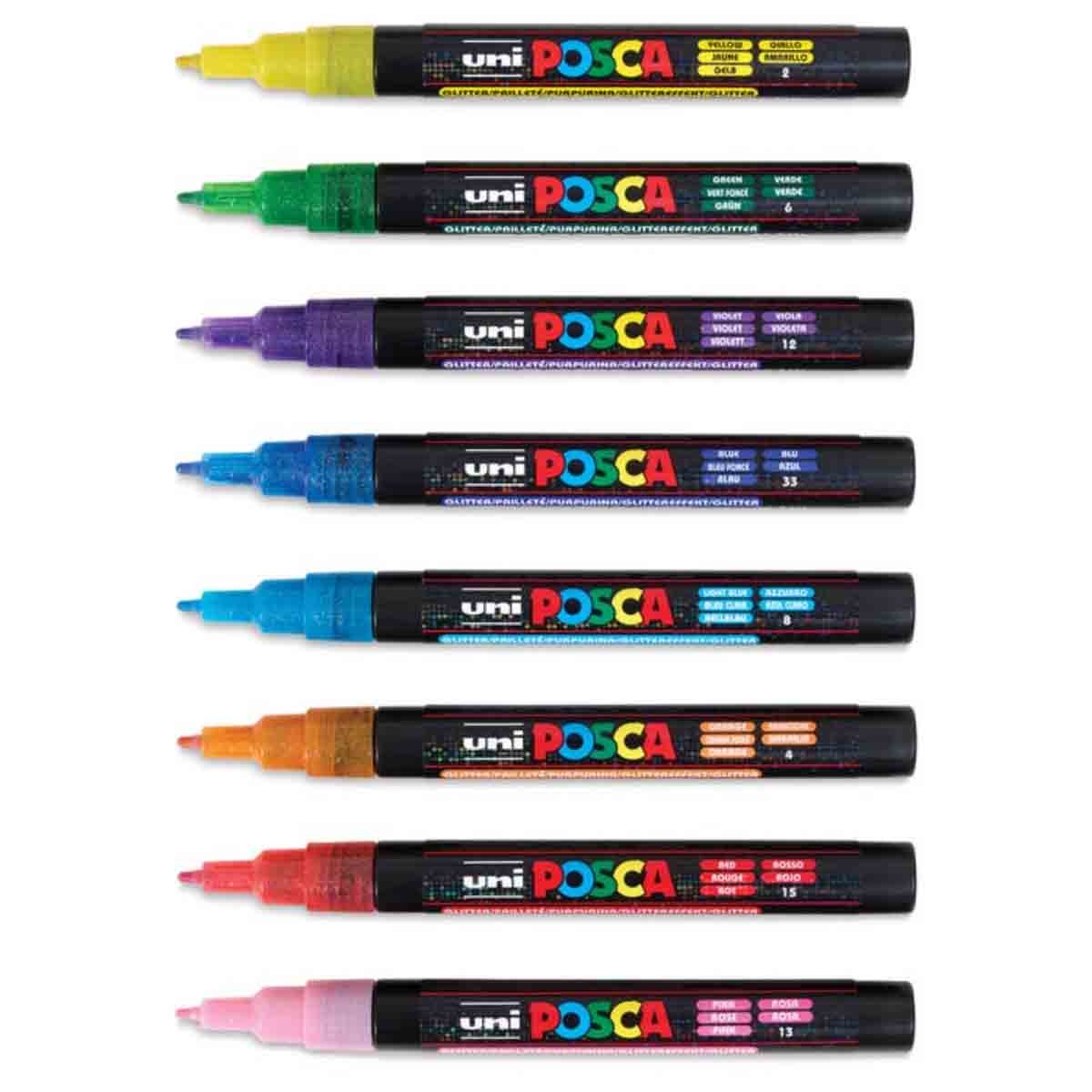 يوني بوسكا مجموعة 8 أقلام تلوين جليتر