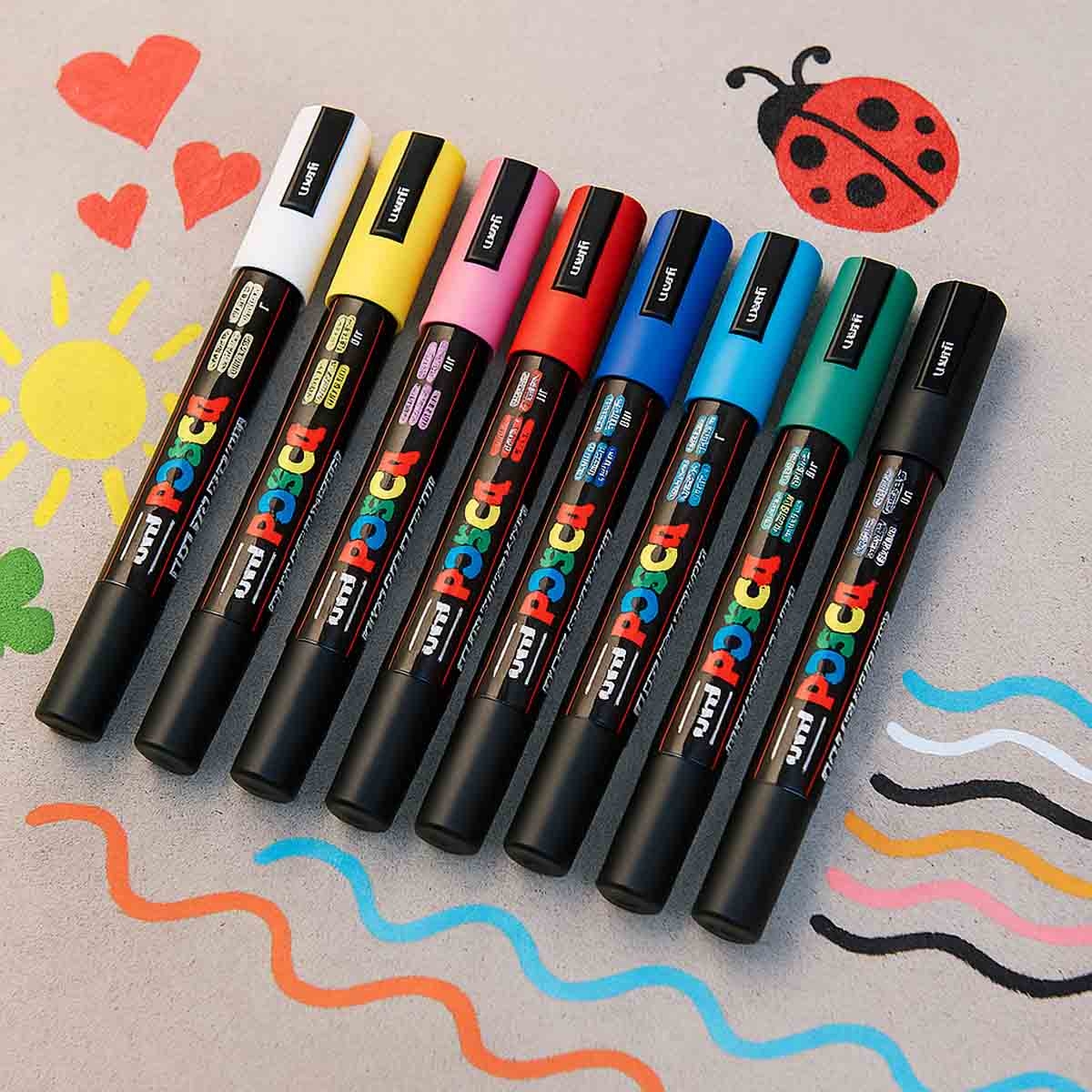 يوني بوسكا مجموعة 8 أقلام تلوين برأس رصاص PC-5M