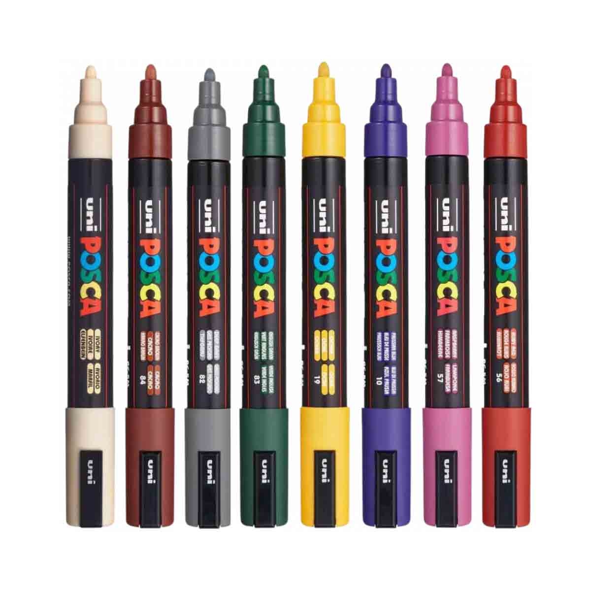 يوني بوسكا مجموعة 8 أقلام تلوين داكنة PC-5M