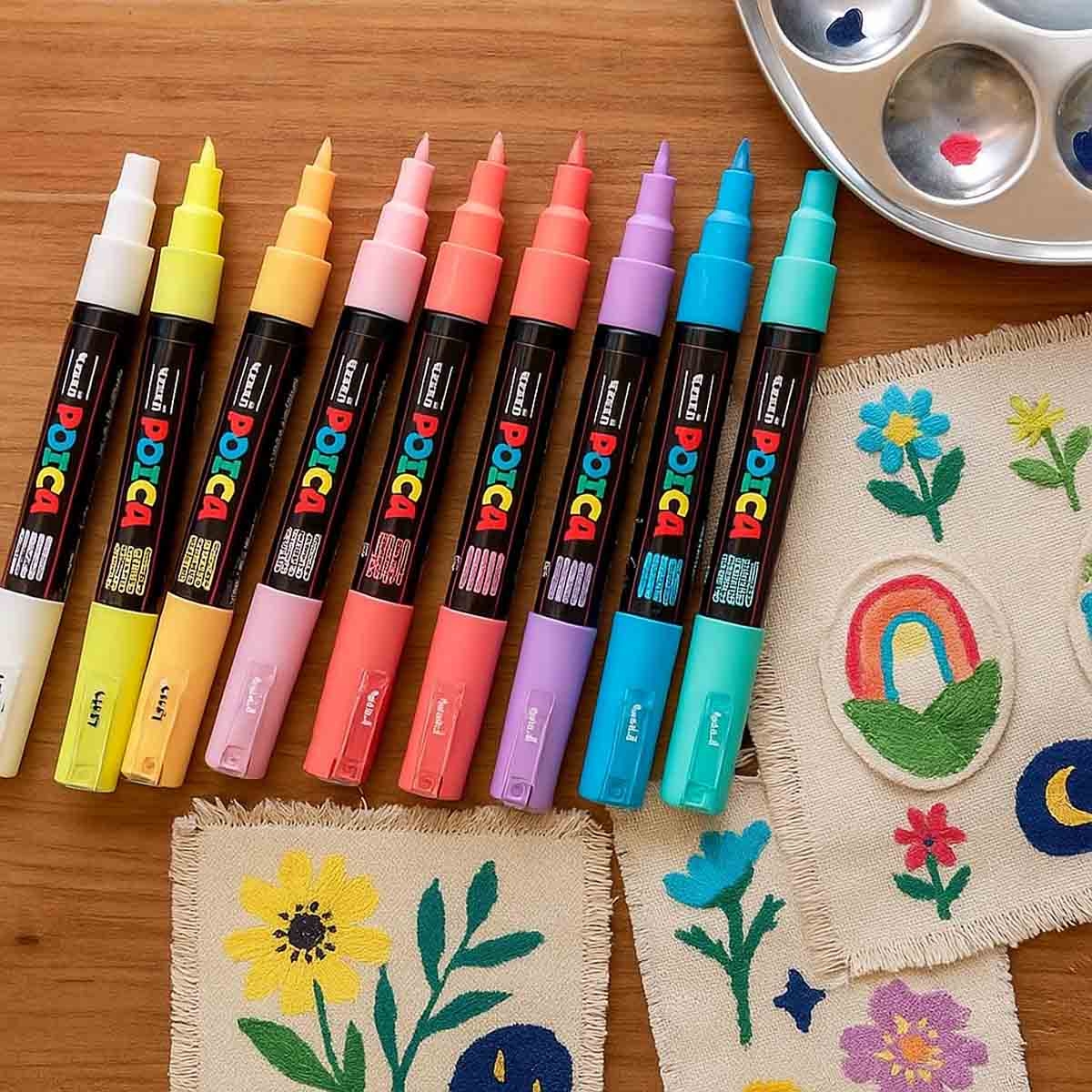 يوني بوسكا مجموعة 8 أقلام تلوين دائمة سوفت كولور