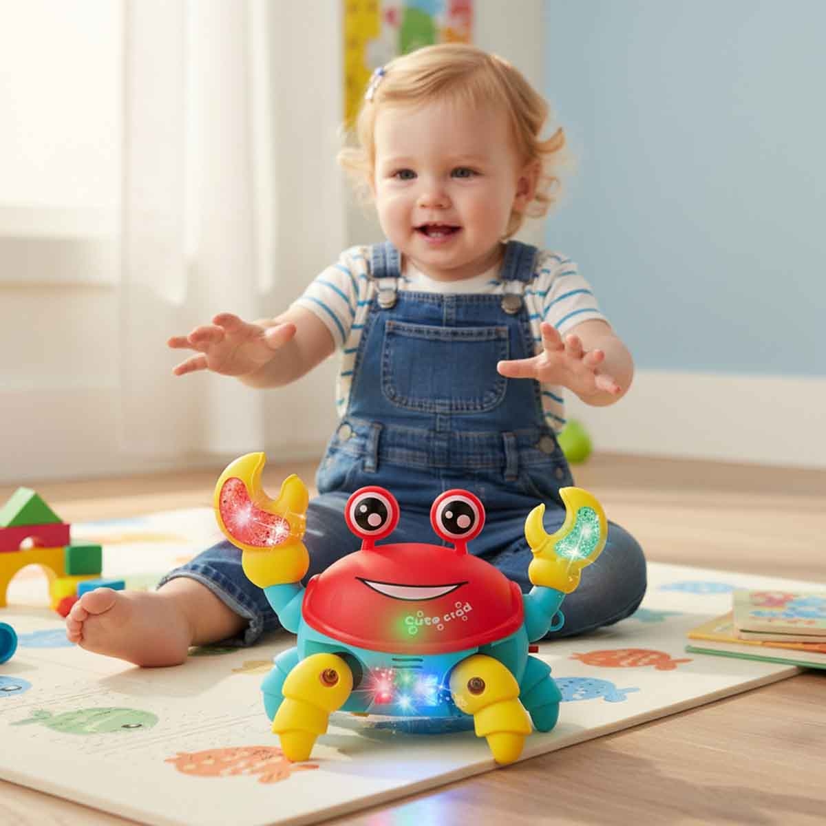 أوربان توتس لعبة سلطعون زاحف صغير موسيقية للجنسين، 3-4 سنوات