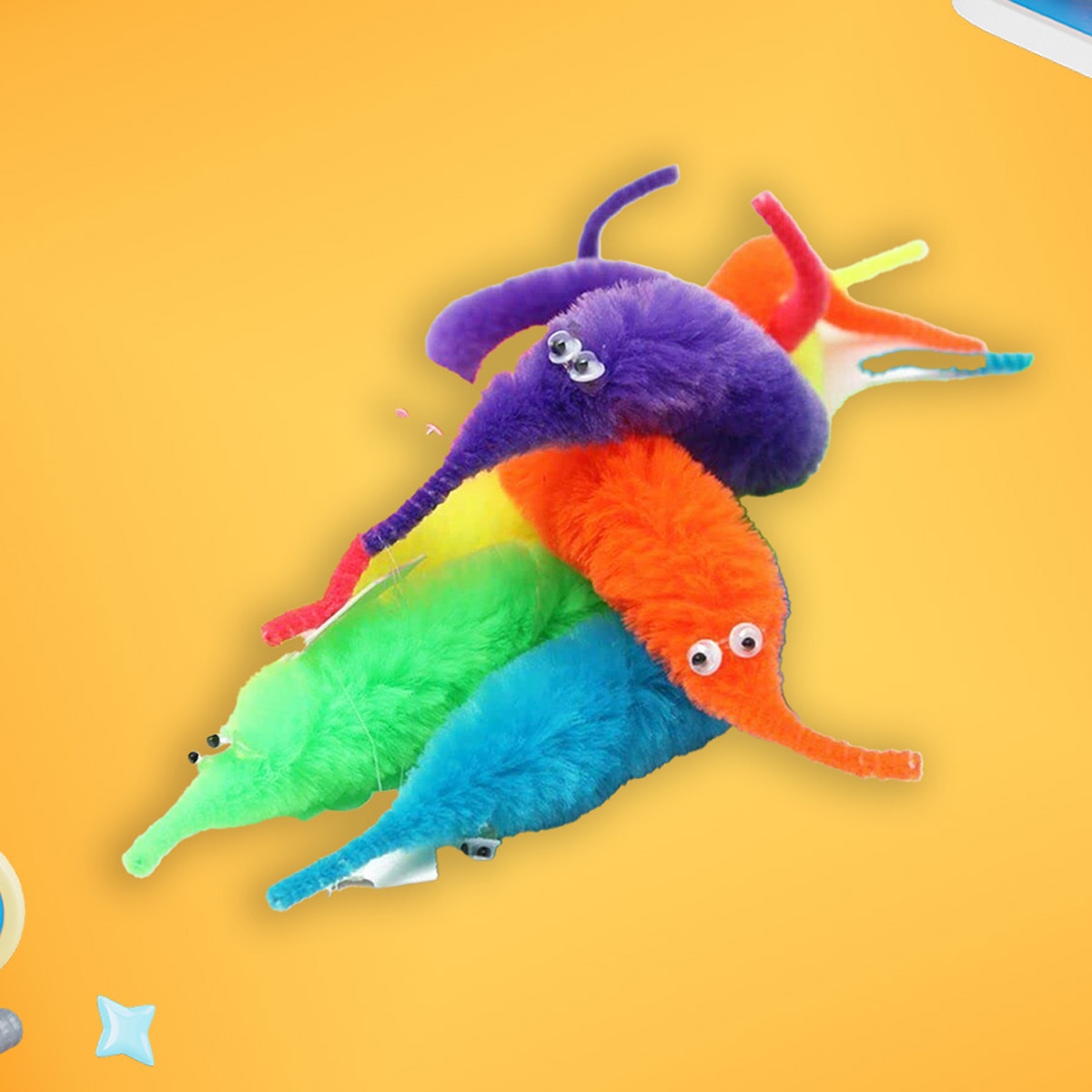 واكي ذا ماجيك فيجر دودة متنوع للجنسين، 3-4 سنوات