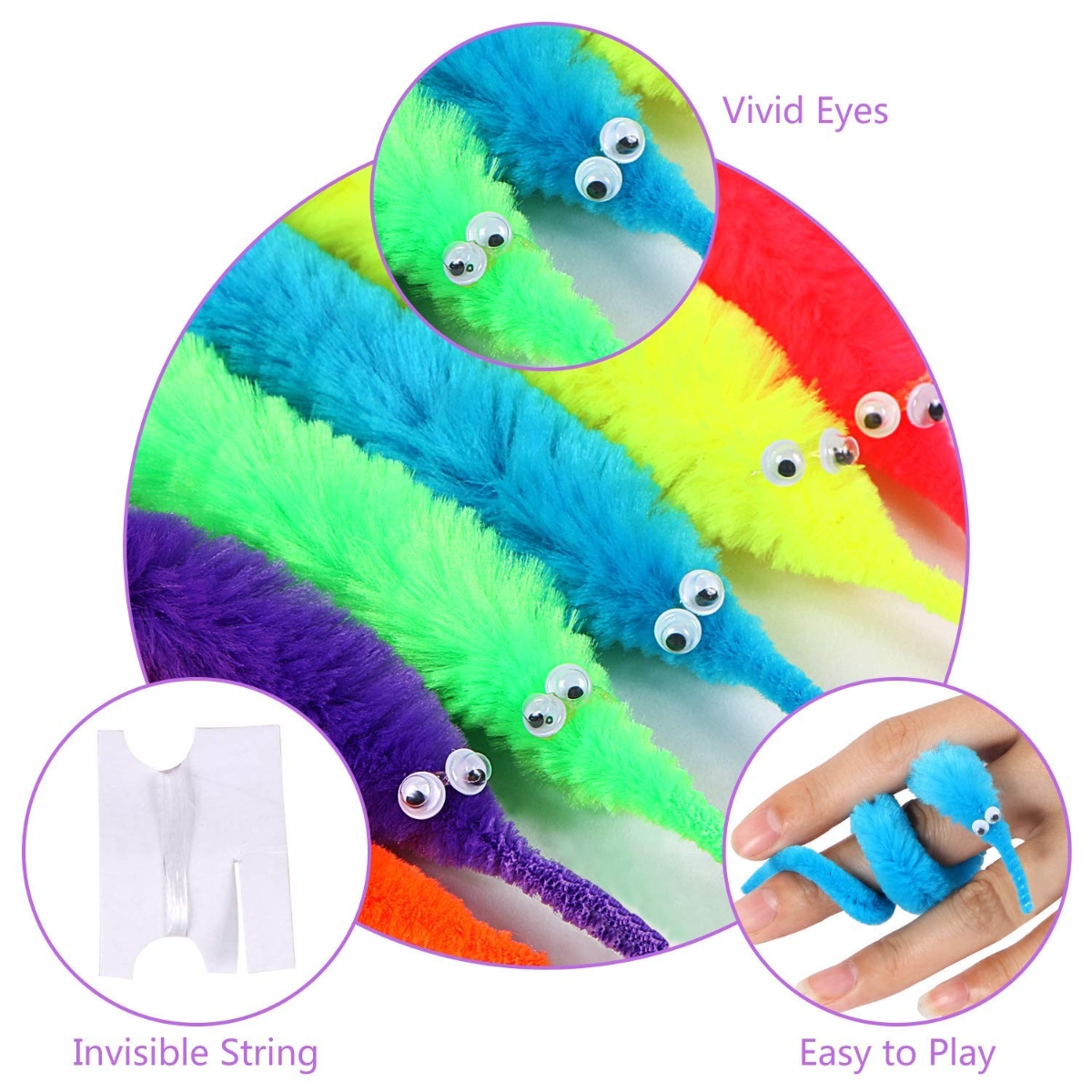 واكي ذا ماجيك فيجر دودة متنوع للجنسين، 3-4 سنوات