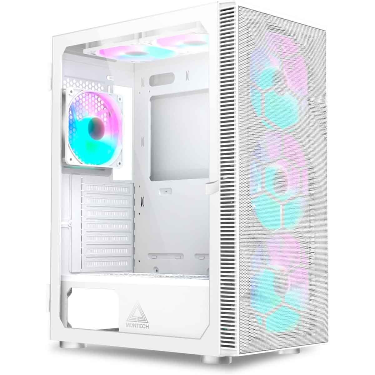 مونتيك صندوق كمبيوتر للألعاب X3 شبكي باللون الأبيض