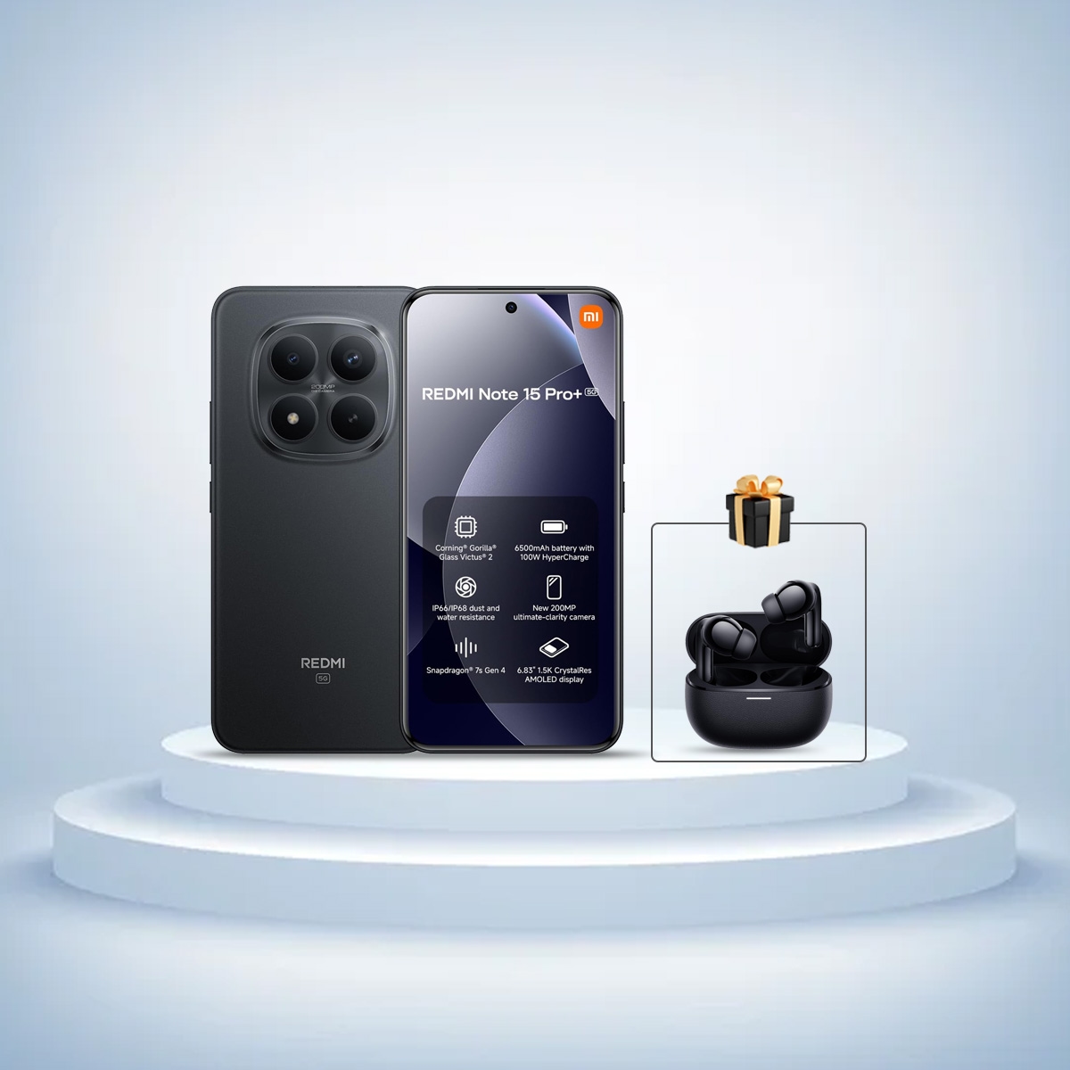 شاومي جوال ريدمي نوت 15 برو+ 5G أندرويد مع سماعات شاومي Buds 5 Pro هدية