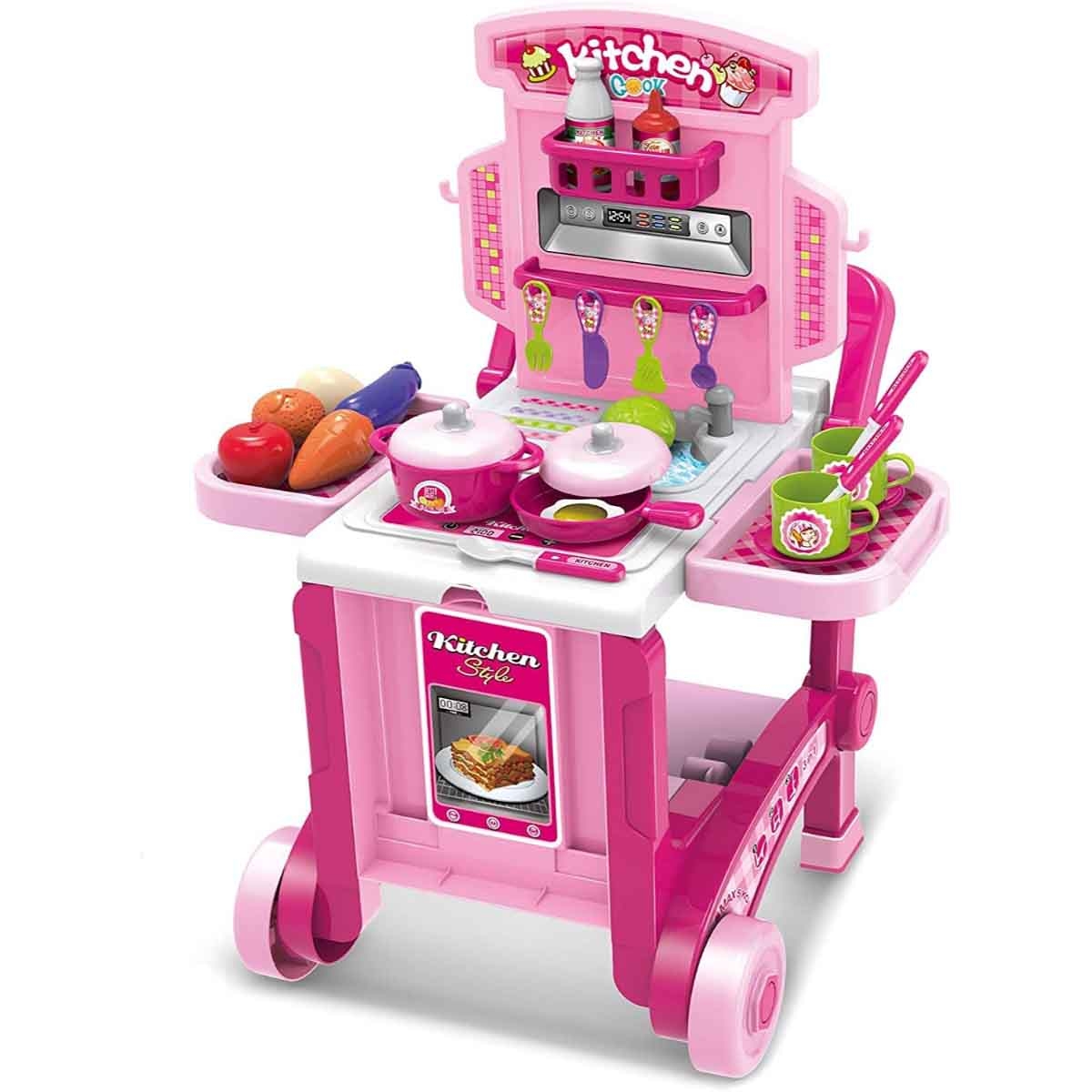 شيونغ تشينغ مجموعة مطبخ الشيف الصغير 3 في 1 للجنسين 3-4 سنوات