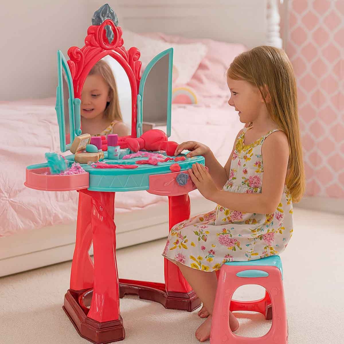 شيونغ تشينغ مجموعة تجميل للبنات 3-4 سنوات