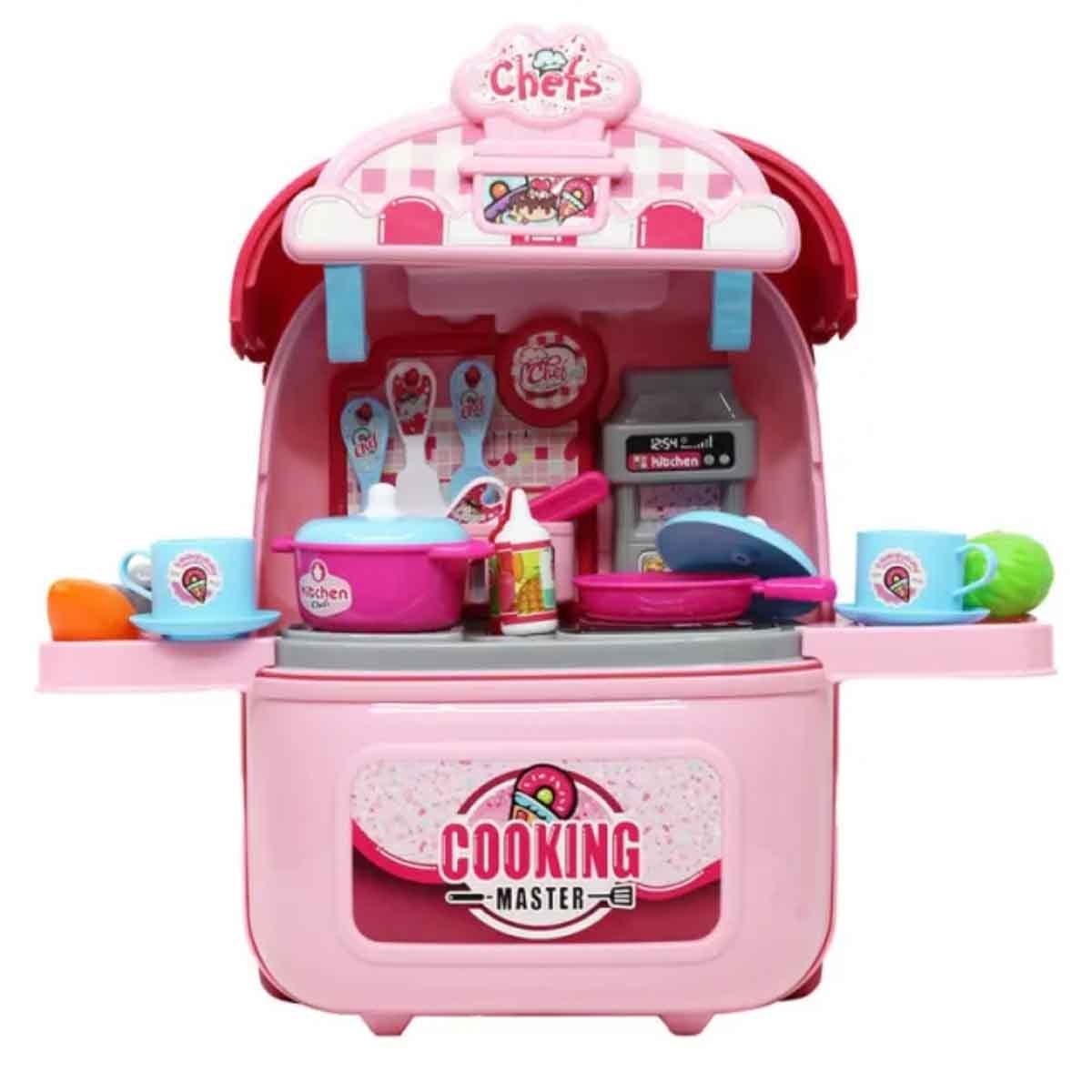 شيونغ تشينغ مجموعة مطبخ ماستر الطبخ 2 في 1 للبنات 3-4 سنوات