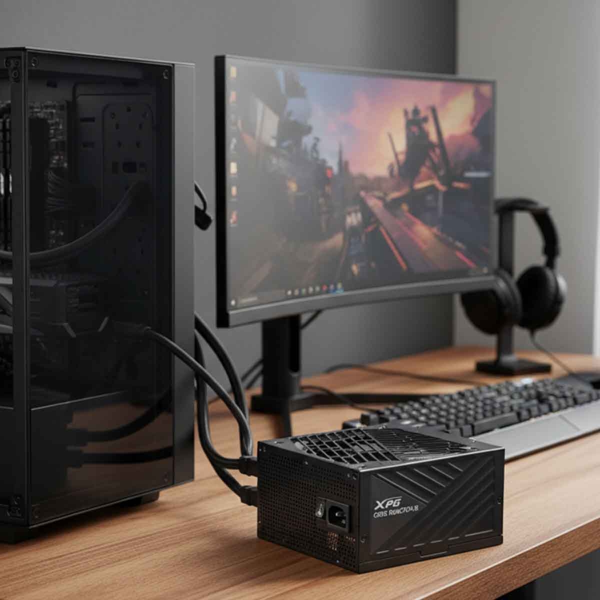 إكس بي جي مزود طاقة 1000W Core Reactor II بشهادة 80+ Gold قياس ATX 3.0 معياري بالكامل