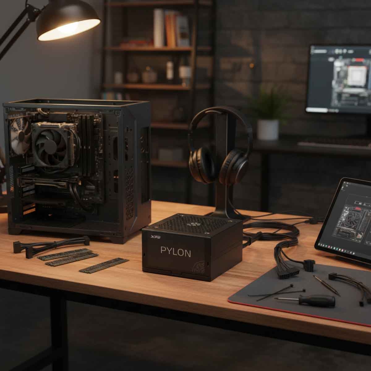 إكس بي جي مزود طاقة 750W Pylon بشهادة 80+ Bronze بمكثفات يابانية غير معياري