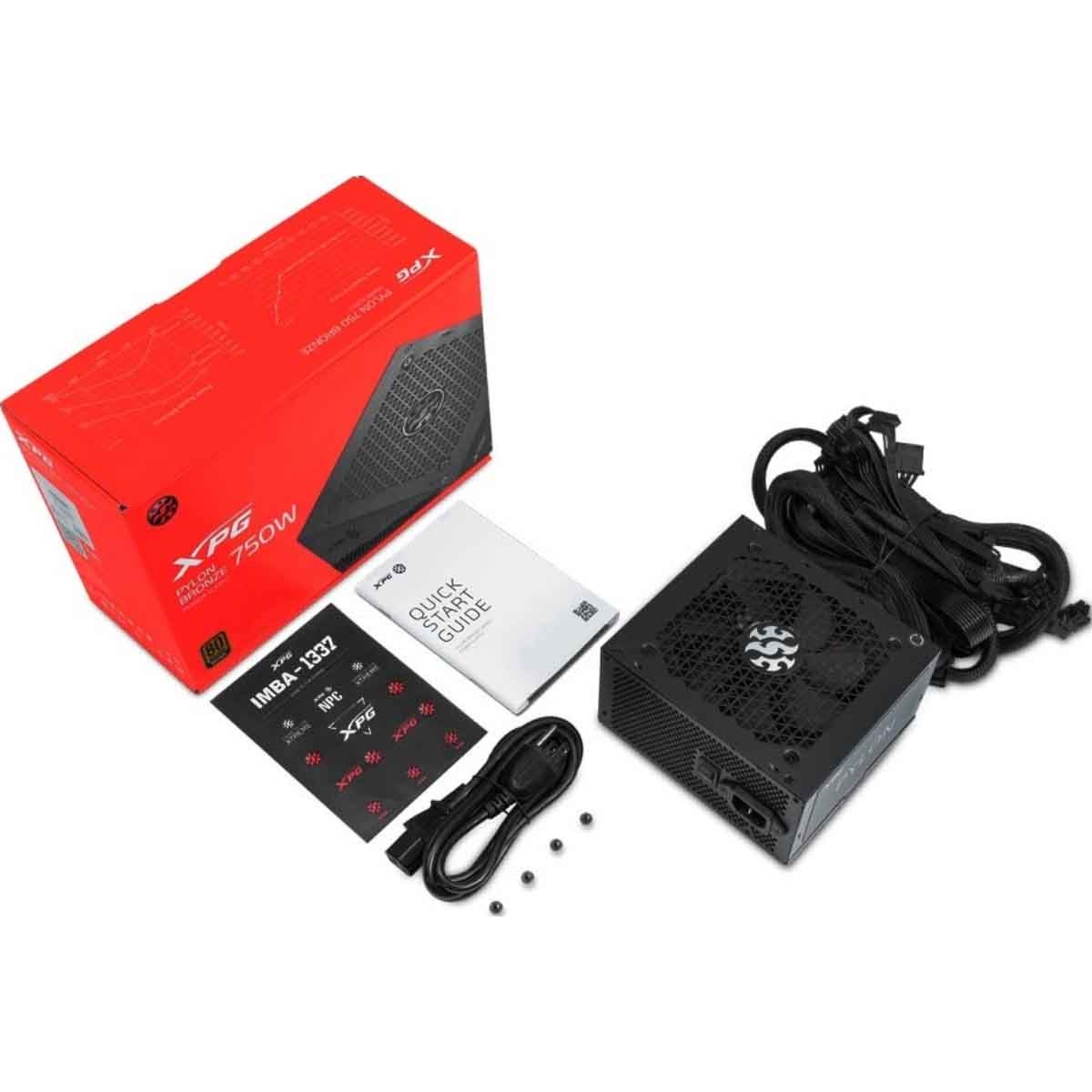 إكس بي جي مزود طاقة 750W Pylon بشهادة 80+ Bronze بمكثفات يابانية غير معياري