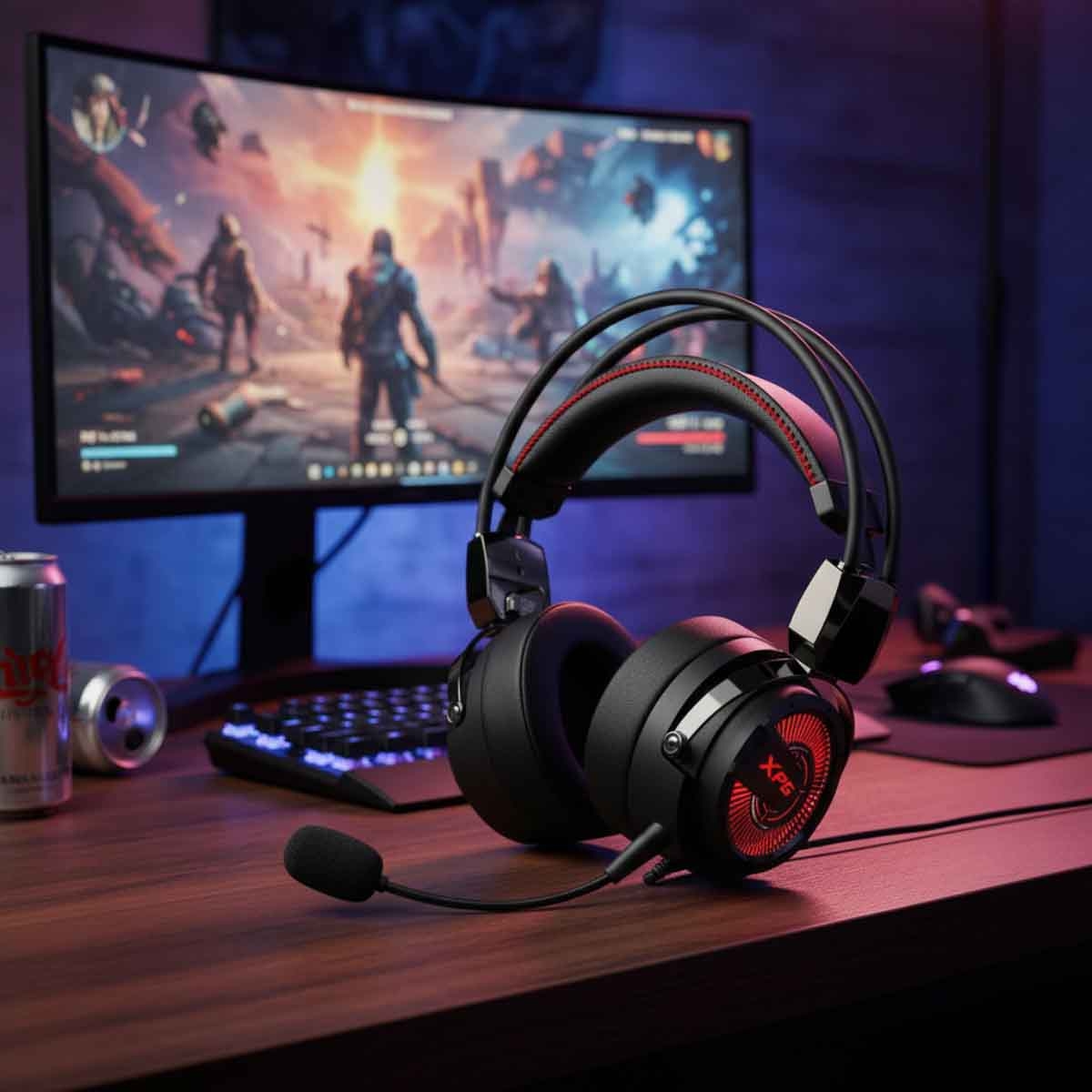 إكس بي جي سماعة ألعاب سلكية Precog بمشغلات مزدوجة وصوت محيطي 7.1