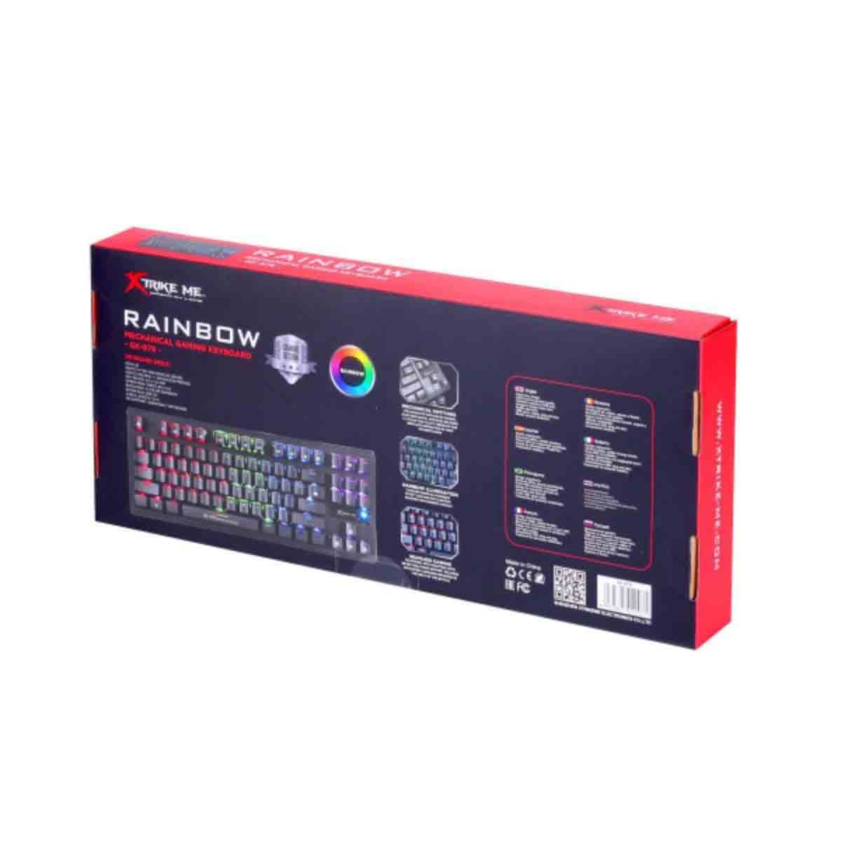 إكسترايك مي لوحة مفاتيح ميكانيكية سلكية متعددة الألوان مضيئة موديل GK-979