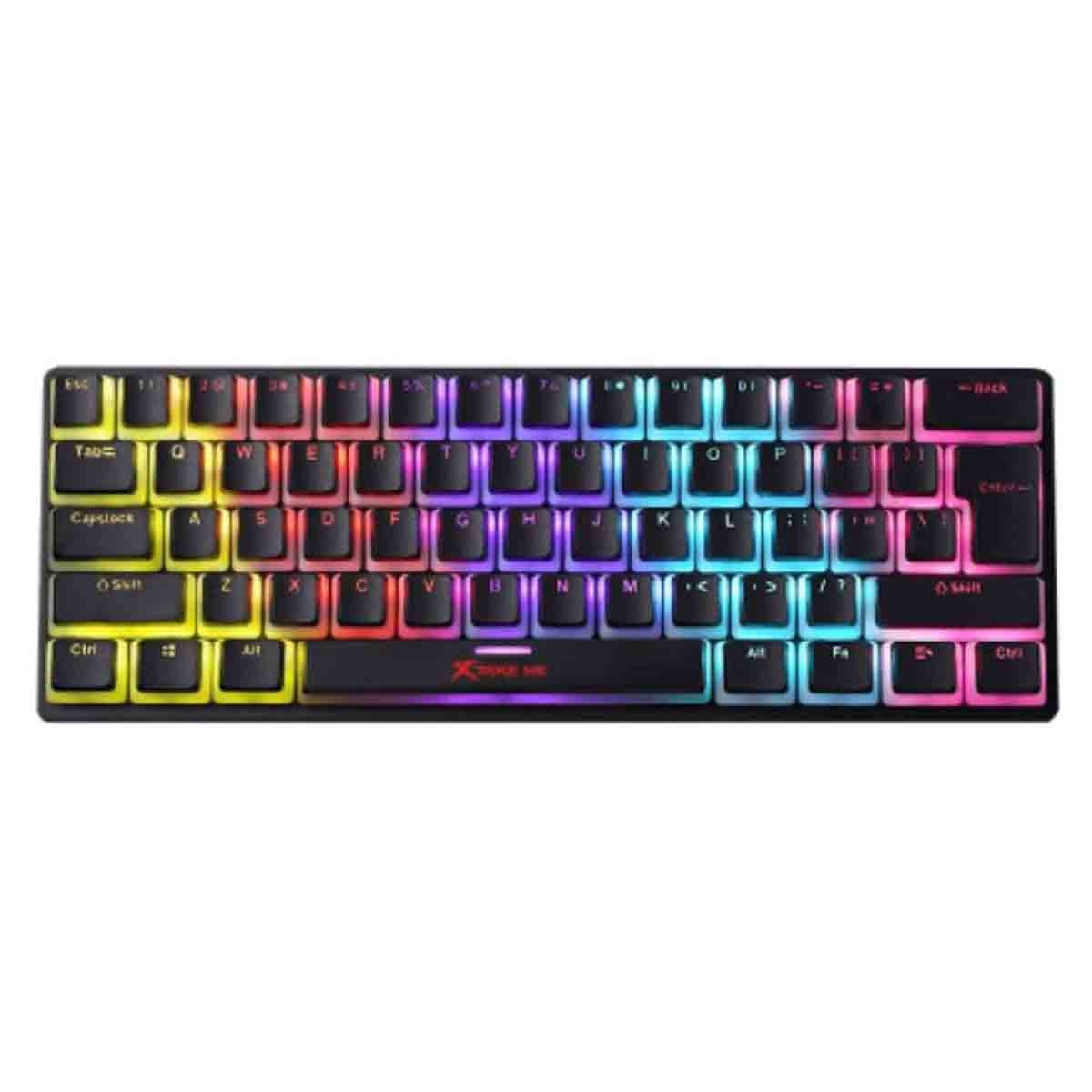 إكسترايك مي لوحة مفاتيح ميكانيكية سلكية بإضاءة قوس قزح موديل GK-985P