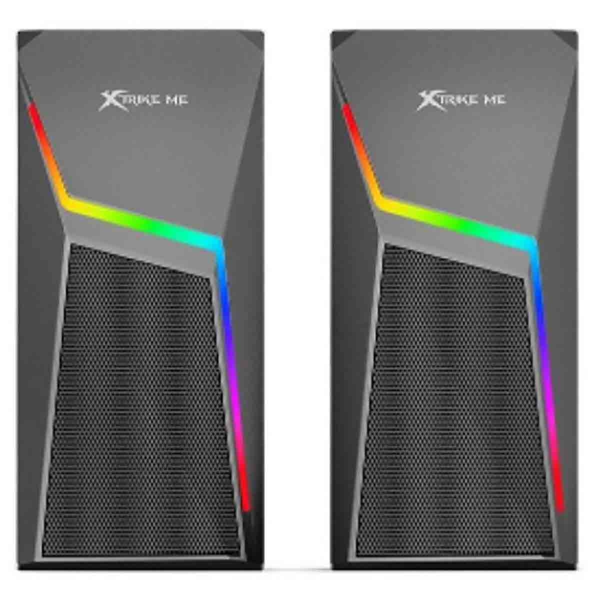 إكسترايك مي سماعات ألعاب بلوتوث مزودة بإضاءة RGB بقوة 6 واط ومنفذ 3.5 ملم، مجموعة من 2 موديل SK-503