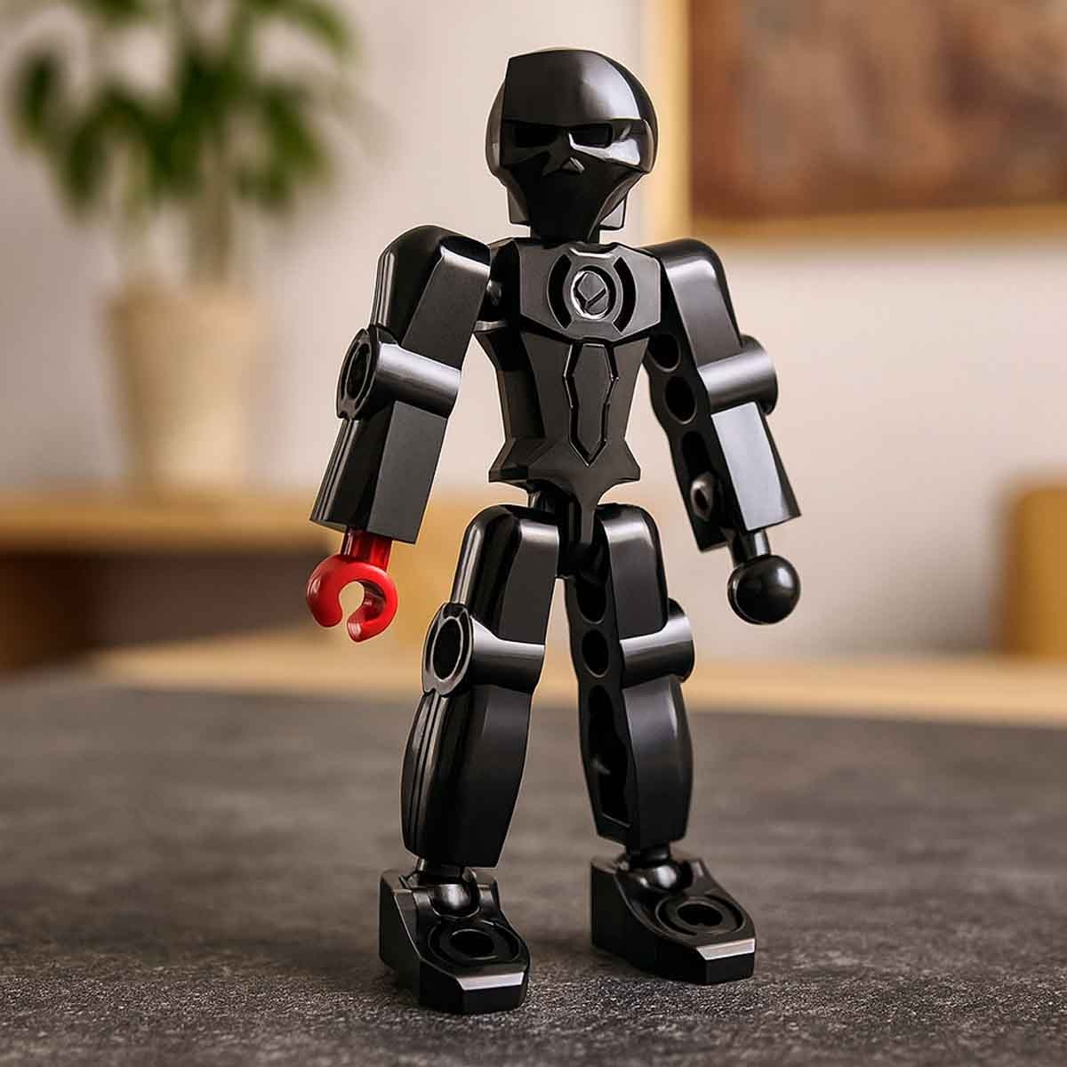 زبيل زوز مجسم فهد أسود من مكعبات للجنسين 5 - 7 سنوات