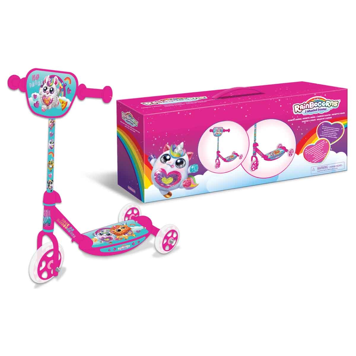 زورو رينبوكورنز سكوتر بثلاث عجلات للبنات، 3-4 سنوات