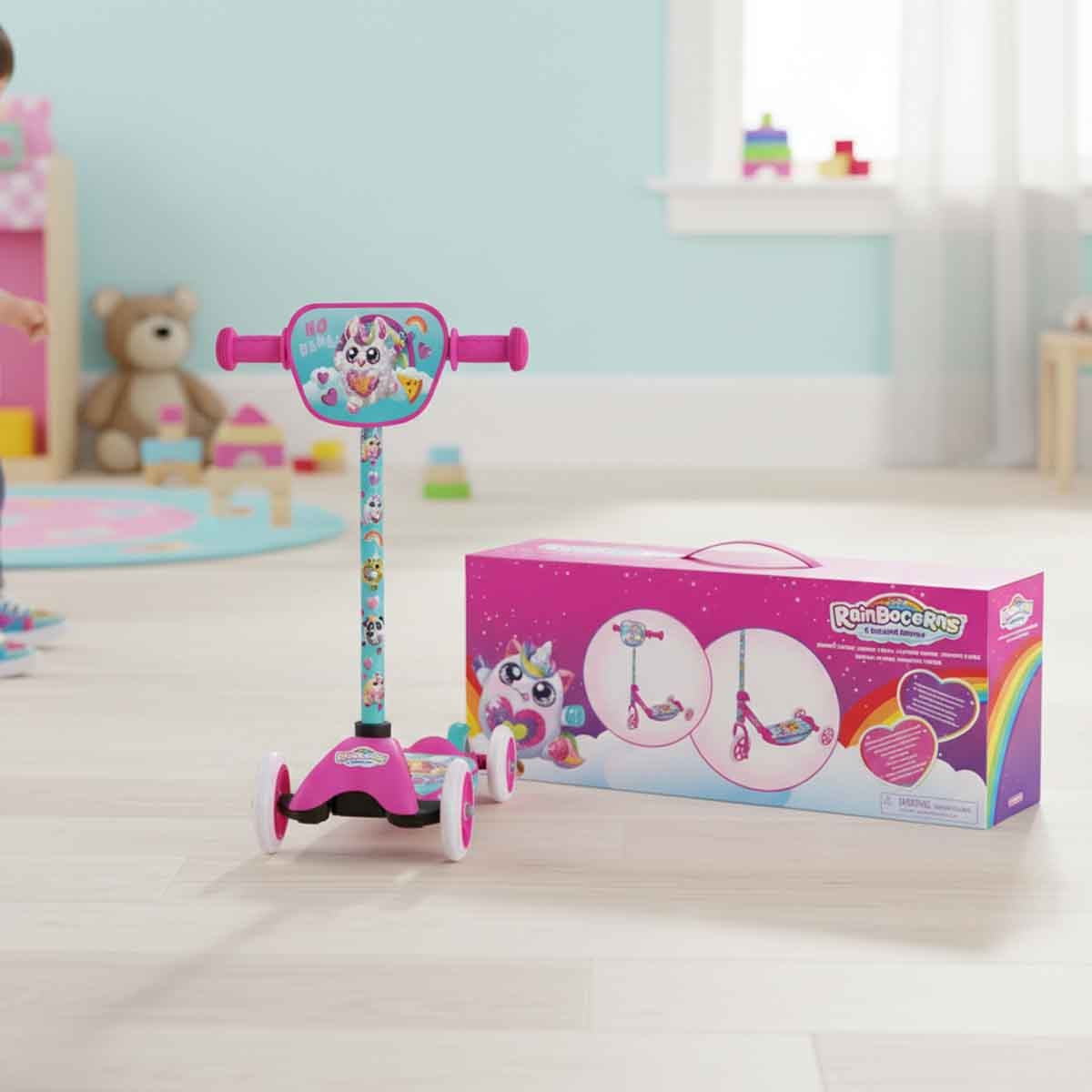 زورو رينبوكورنز سكوتر بثلاث عجلات للبنات، 3-4 سنوات