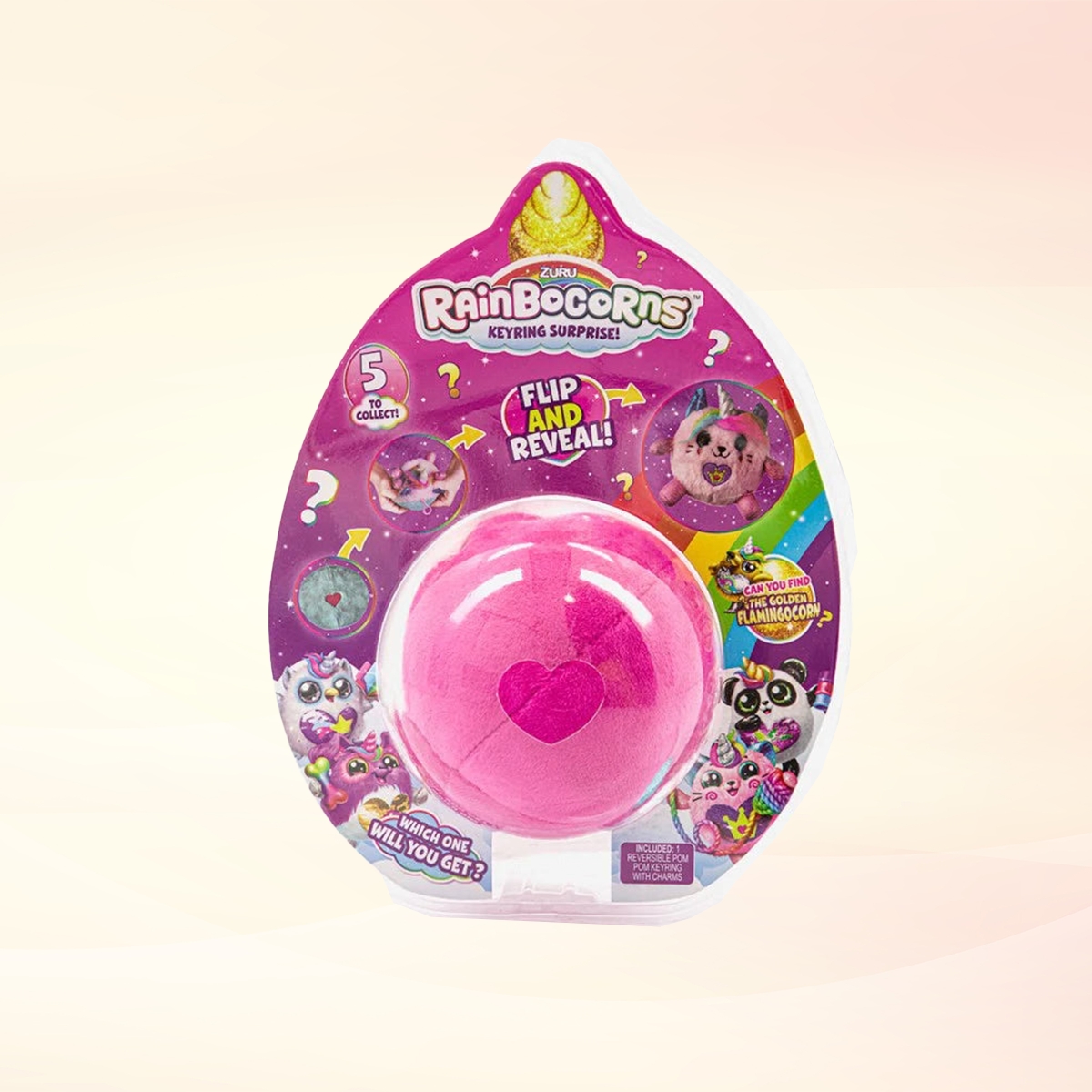 زورو رينبوكورنز ميدالية مفاتيح مفاجأة 2 في 1 للبنات، 5-7 سنوات