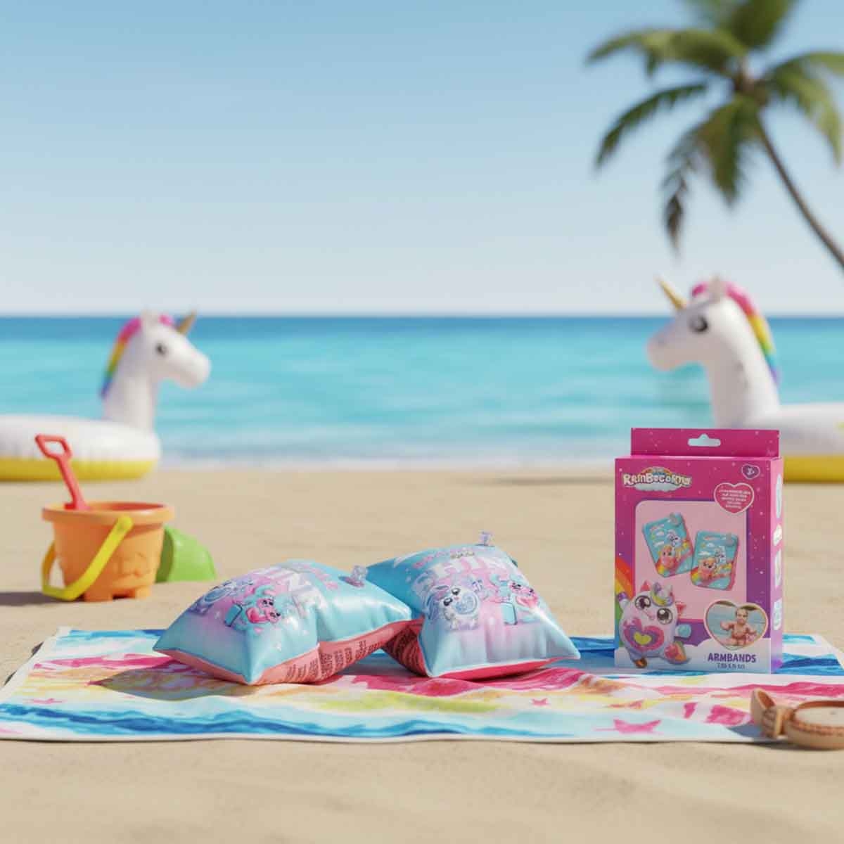 زورو رينبوكورنز عوامات للذراع للبنات، 3-4 سنوات